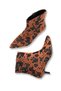 Celeste Rosa Women's Pointed Toe Heeled Boots 0012400 Tan Leopard - 5