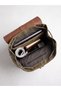Unisex Vintage Canvas Backpack with Leather Cover and Compartments for Travel and Daily Use – Erica 7120 - 3