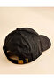 Men Black Embroidered Cap - 2