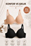 Women's Supportive Bra 2-Pack – Black and Skin Color Combination Daily Comfortable Bra