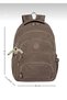 5-Compartment Luxury Crinkle Fabric High School and Middle School Backpack + Monkey Keychain Gift for Women, Men, and Children - 6