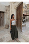 Khaki High Waist Buzzy Shalwar Trousers - 2