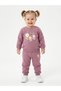 Cotton Floral Detailed Snap Fastener 2-Piece Baby Girl Set - 3
