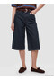 Indigo Belted Culotte Fit Women's Jean Trousers - 2