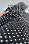Madonna Collar Polka Dot Viscose Dress 6Y368 - 4