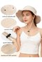 Women's cotton sun hat with UV protection and a wide brim, perfect for the beach, hiking, outdoor activities. - 4