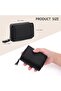 Women's small wallet black 10x8x4cm bi-fold coin purse. - 2
