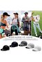 Unisex baseball cap dark gray quick-dry mesh UV golf. - 5
