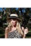 Women's straw flat-top hat foldable summer beach. - 2