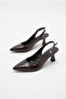 66035 Soft Comfortable Open Back 6 cm Heel Height Pointed Toe Women's Shoes - 7