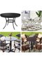 Round table cover - Garden furniture protector Waterproof Oxford cloth 124 cm Silver - 5