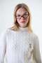 Montagne Cashmere Hair Knit Crop Turtleneck Sweater Cream - 5