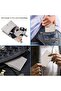 Metal card holder silver locking 6 slots slim 10x7.5x2.5cm. - 2