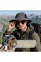 Sun hat with neck protection - UPF 50+ UV Wide brim, suitable for walking and fishing Unisex 1 piece Army green - 2