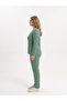 Plus Size Camisole Seasonal Green Pajama Set - 3