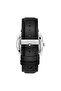 Men's Stainless Steel Watch, Black Leather Band | Tr45s - 5