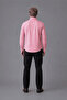 Pink Regular Fit Cotton Linen Long Pasha Collar Shirt - 2