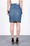 Nordic Blue Women's Regular Fit Lycra High Waist Mid-Length Denim Jeans Skirt Ali̇ce-4013 - 5