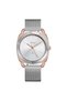 Women's Rose Gold Stainless Steel Watch, Silver Dial | Trnda-Rg35.8