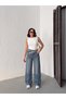 Belted Full Stone-Embellished Detail Tinted Straight Jeans Pants - 3