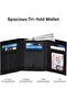 VALENCHI Men's Genuine Leather Rfid Blocking Slim Trifold Wallet With 7 Cards+1 Id Window+2 Note Com - 3