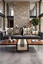 Aura 5-Piece Modern Geometric Throw Pillow Cover and Runner Set Black Cream Gold Decorative Set Double-Sided Digital Print Hidden Zipper 4-Piece Throw Pillow Covers 1-Piece Runner - 5