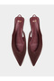 Burgundy Slingback Shoes - 5