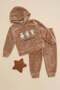 Teddy Bear Embroidered Hooded Plush Girls' 2-Piece Set - 3