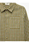 Cotton Long Sleeve Plaid Shirt with Pockets - 6