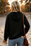 Unisex Patterned Butterfly Printed Oversize Hoodie Hooded Sweatshirt - 2