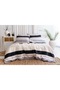 Zade Striped Double Duvet Cover Set (with Elastic Sheets) - 5