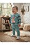 100% Cotton Combed Cotton Unisex Pajama Set Green 6-18 Months