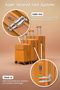 Monarch Expandable PC 3PCS Set (20/24/28 Inch) Luggage, Hard Shell, Lightweight, Combination Lock, Suitcase - 4