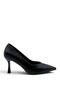 Center-Stitched Thin Heeled Shoes Stiletto Black 9 cm - 5