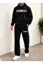 Eagle Pattern Printed Men's Hooded Tracksuit Set