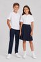 Girls & Boys Unisex White 100% Cotton Polo Collar Short Sleeve 2-Piece T-Shirt