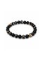 Natural Agate Stone Men's Bracelet 8 mm Natural Stone Flexible Bracelet 20 cm Striped Black Agate - 4