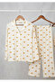 Women's Oversized Printed Long Sleeve 100% Cotton Front Buttoned Pajama Set - 5