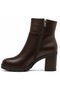 Vandolina Genuine Leather Orthopedic Heeled Women's Boots Brown - 4