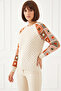 Women's Patterned Knitwear Ecru Sweater - 2