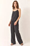 Women's Strappy Woven Black Top and Bottom Set - 4