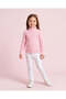 Girls Pink Turtleneck Cable Knit Pullover - 2