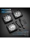 GAUS16 3-Pack 120mm Magnetic ARGB PWM PC Case Fans, 2000RPM,52.96 CFM,9-Blade,5V 3-Pin ARGB Sync,Black - 7