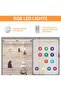 LFT HUIMEI2Y 4-Tier Glass Display Cabinet with LED&Lock, Display Case White | Double-Door Glass Showcase Lockable for Collectibles, Figures, and Decor; Curio Cabinet for Living Room, Bedroom, Office - 5