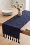 Zigzag Patterned Tasseled Tablecloth Decorative Living Room and Kitchen Table Runner