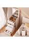 Modern 3-in-1 Makeup Table with LED Lights, Vanity Table with Mirror and Large Storage Space, Bedroom Multi-Functional Storage Cabinet, Home Dressing Table and Chair Set