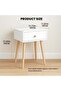 Bedside Table Home Bedroom Modern Minimalist Small Cabinet Simple Storage Bedside Table Coffee Table with Drawer for Bedroom Dorm (Single Layer with Single Drawer) - 4