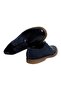 Dark Blue Color Lace-Up Genuine Leather Men's Shoes - 2