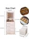 Vanity Desk, Makeup Dressing Table Vanity Bench with Locker and LED Flip Mirror, Multifunctional Dresser Storage Cabinet with Drawers, for Women and Girls (White, SZZ007) - 2