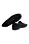 Black Color Laceless Genuine Leather Men's Shoes - 2